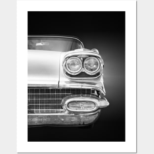 American classic car Bonneville 1958 Convertible Posters and Art